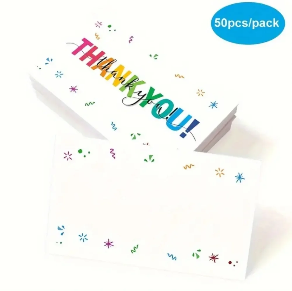 100 Pc pack Thank You Cards and Stickers